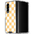 Yellow and White Checkerboard Galaxy Z Fold4 5G Clear Case